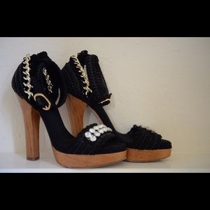 Dolce&Gabbana Swarovski crystal platform heels